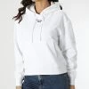 Remise 🔥 Sweat Capuche Femme Crop 8048 Blanc de Calvin Klein 🥰