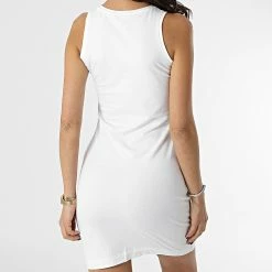 Tout neuf ✨ Robe Femme Seasonal Monogram 9180 Blanc de Calvin Klein 😉 -France Calvin Klein Soldes 2024 calvin klein 299374 J20J219180 YAF 20220125T160750 04