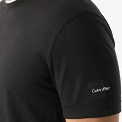 Nouveau ❤️ Tee 👕 Shirt Cotton Turn Up 9072 Noir de Calvin Klein 🔔 -France Calvin Klein Soldes 2024 calvin klein 299400 K10K109072 BEH 20220126T145244 02