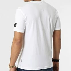 Le moins cher 👏 Tee 👚 Shirt Cotton Turn Up 9072 Blanc de Calvin Klein 🔔 -France Calvin Klein Soldes 2024 calvin klein 299404 K10K109072 YAF 20220126T144936 04