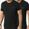 Bon marché ⭐ Lot De 2 Tee 👕 Shirts Slim 5194 Noir de Calvin Klein 🎁