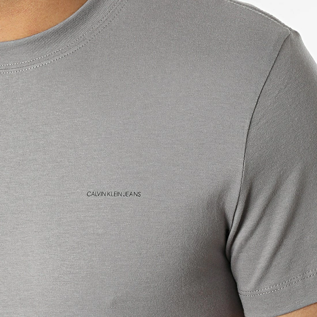 Tout neuf 🎁 Lot De 2 Tee 👕 Shirts Slim 5194 Gris Noir de Calvin Klein 😀 2 Tout neuf 🎁 Lot De 2 Tee 👕 Shirts Slim 5194 Gris Noir de Calvin Klein 😀 – Image 2