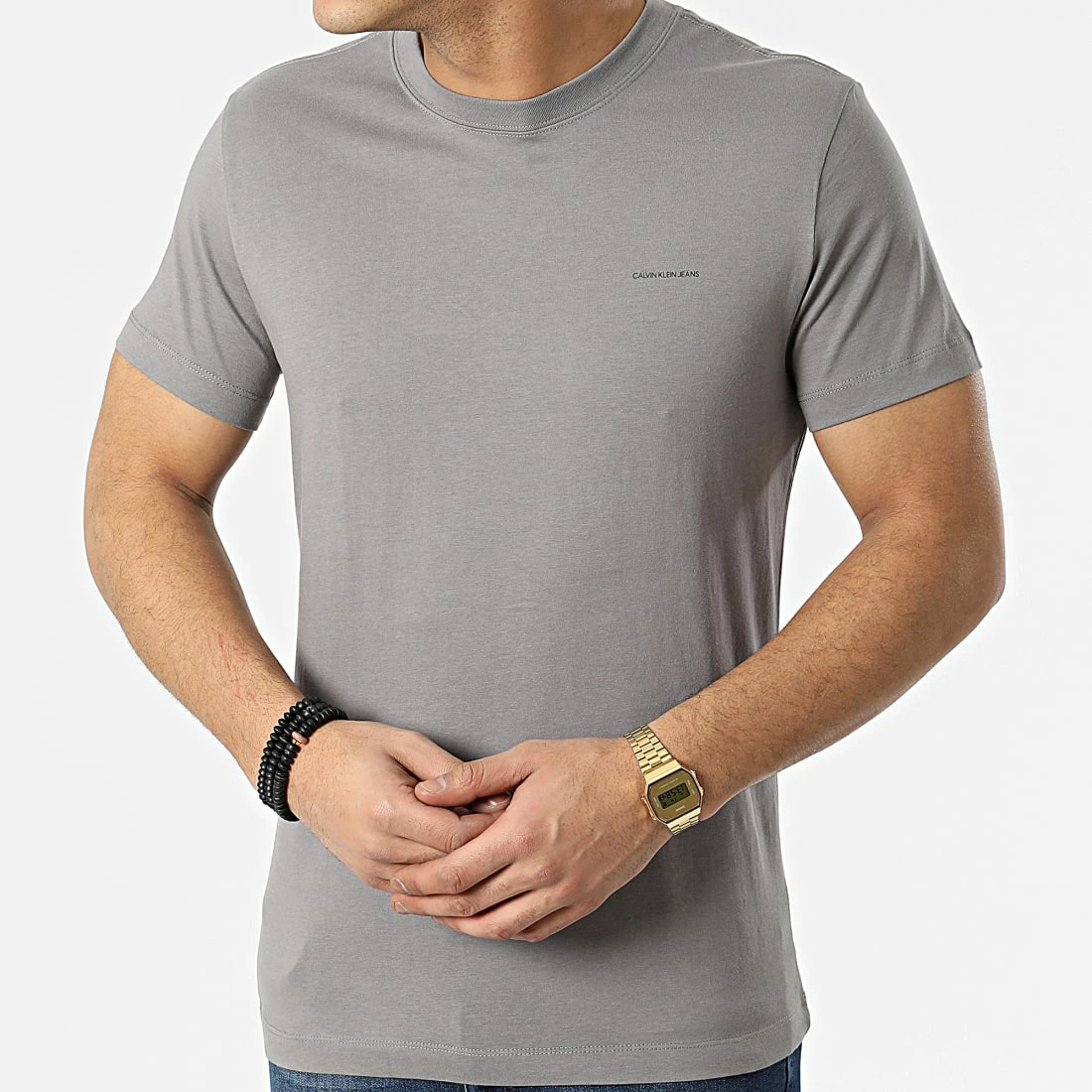 Tout neuf 🎁 Lot De 2 Tee 👕 Shirts Slim 5194 Gris Noir de Calvin Klein 😀 3 Tout neuf 🎁 Lot De 2 Tee 👕 Shirts Slim 5194 Gris Noir de Calvin Klein 😀 – Image 3