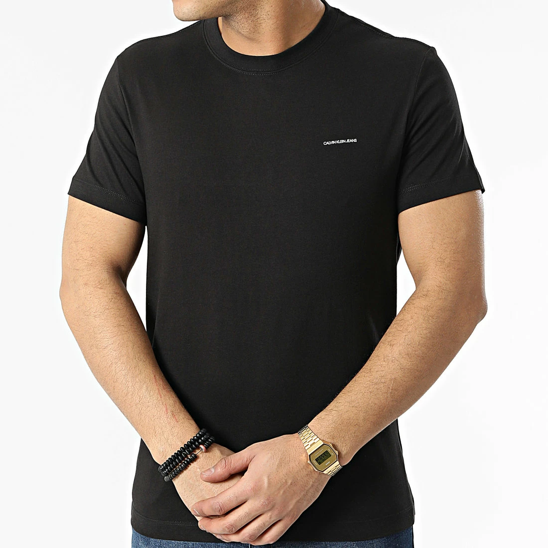 Tout neuf 🎁 Lot De 2 Tee 👕 Shirts Slim 5194 Gris Noir de Calvin Klein 😀 5 Tout neuf 🎁 Lot De 2 Tee 👕 Shirts Slim 5194 Gris Noir de Calvin Klein 😀 – Image 5