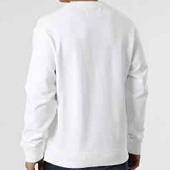 Top 10 👏 Sweat Crewneck Stacked Logo 0044 Blanc de Calvin Klein 🧨 -France Calvin Klein Soldes 2024 calvin klein 299675 J30J320044 YAF 20220201T145552 04