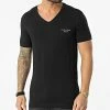 Meilleur prix ✨ Tee 👕 Shirt Col V 0596 Noir de Calvin Klein 😉