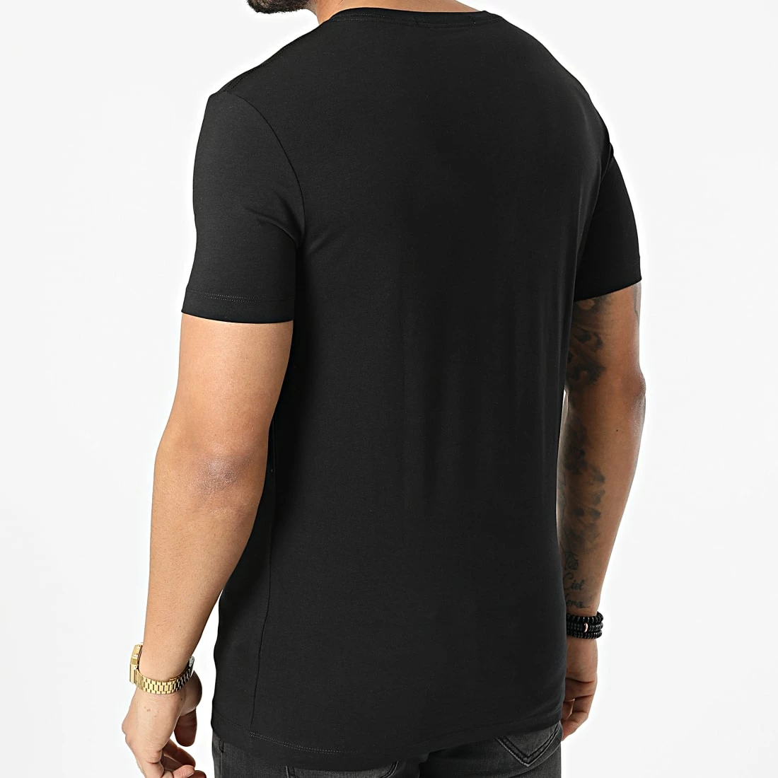 Meilleur prix ✨ Tee 👕 Shirt Col V 0596 Noir de Calvin Klein 😉 4 Meilleur prix ✨ Tee 👕 Shirt Col V 0596 Noir de Calvin Klein 😉 – Image 4