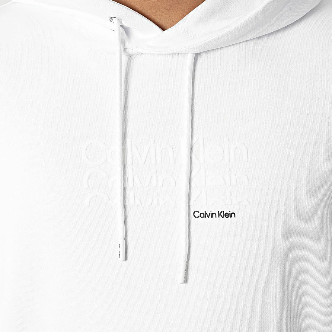 Top 10 🛒 Sweat Capuche Triple Logo Flock 8929 Blanc de Calvin Klein 🤩 2 Top 10 🛒 Sweat Capuche Triple Logo Flock 8929 Blanc de Calvin Klein 🤩 – Image 2
