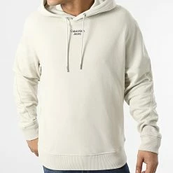 Meilleur prix 😍 Sweat Capuche Stacked Logo 0604 Beige de Calvin Klein 😍 -France Calvin Klein Soldes 2024 calvin klein 301435 J30J320604 ACF 20220207T162311 03