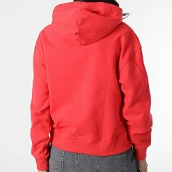 Promo 💯 Sweat Capuche Femme 8048 Rouge de Calvin Klein 🎉 -France Calvin Klein Soldes 2024 calvin klein 301789 J20J218048 XL1 20220216T144540 04