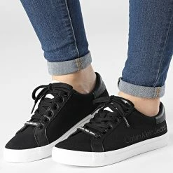 Meilleure vente ⌛ Baskets Femme Low Profile Lace Up 0057 Black de Calvin Klein 🧨