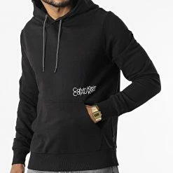 Budget 🎁 Sweat Capuche 8866 Noir de Calvin Klein ✔️ -France Calvin Klein Soldes 2024 calvin klein 302568 K10K108866 BEH 20220214T162052 03