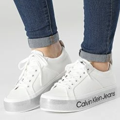 Top 10 😍 Baskets Femme Platform Vulcanized 0491 Bright White de Calvin Klein 😉