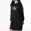 De gros ❤️ Robe Sweat Capuche Femme 8343 Noir de Calvin Klein 😀