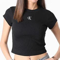 Meilleure affaire 🧨 Tee 👚 Shirt Femme 8337 Noir de Calvin Klein 🎁
