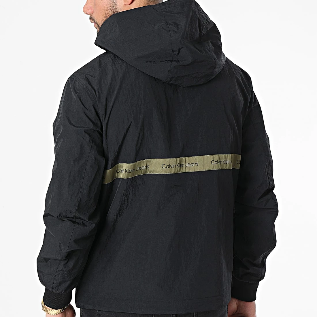 Le moins cher 🤩 Coupe-vent Capuche 0739 Noir de Calvin Klein 🛒 4 Le moins cher 🤩 Coupe-vent Capuche 0739 Noir de Calvin Klein 🛒 – Image 4