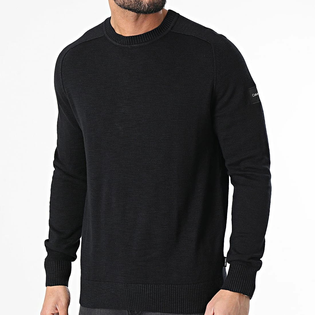 Meilleure affaire 👏 Pull En Maille Slub Texture 8639 Noir de Calvin Klein ⌛ 1 Meilleure affaire 👏 Pull En Maille Slub Texture 8639 Noir de Calvin Klein ⌛