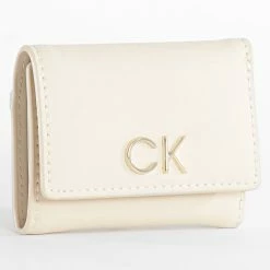 Gazebo Parts Direct Sales Store 19 Tout neuf 🔔 Portefeuille Femme Re-Lock Trifold 9141 Beige de Calvin Klein ⌛
