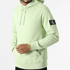 Top 10 😉 Sweat Capuche Monogram Sleeve Badge 4036 Vert Clair de Calvin Klein 😀 -France Calvin Klein Soldes 2024 calvin klein 305913 J30J314036 L99 20220225T142009 03