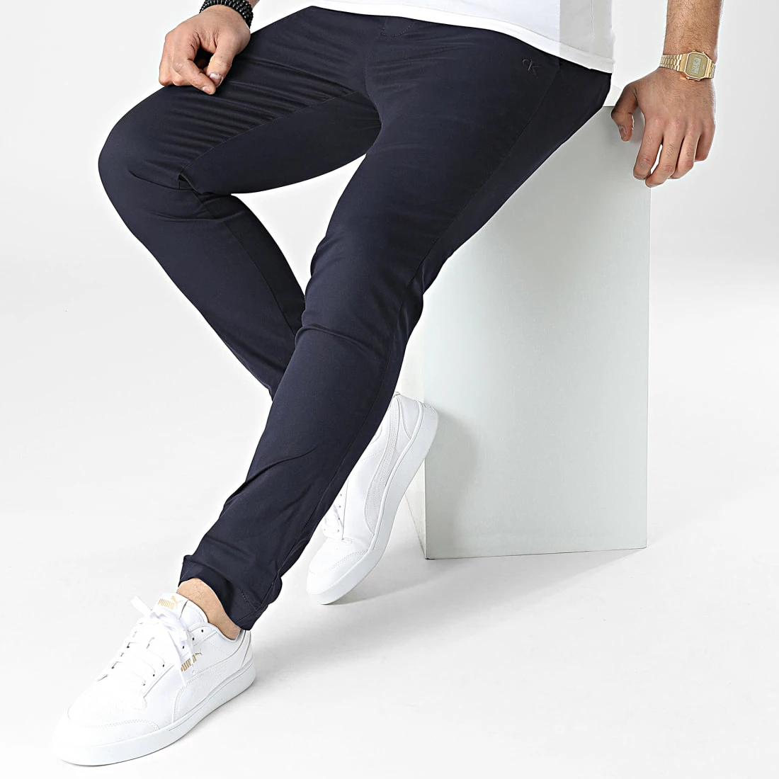Bon marché 🌟 Pantalon Chino CKJ 026 7669 Bleu Marine de Calvin Klein 👏 3 Bon marché 🌟 Pantalon Chino CKJ 026 7669 Bleu Marine de Calvin Klein 👏 – Image 3