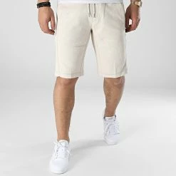 Offres ❤️ Short Jogging Monogram Badge Waffle 7986 Beige de Calvin Klein 🌟 -France Calvin Klein Soldes 2024 calvin klein 305968 J30J317986 ACF 20220225T151558 03