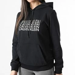 Promo 🔔 Sweat Capuche Femme GWH1W313 Noir de Calvin Klein 🔥 -France Calvin Klein Soldes 2024 calvin klein 306297 GWH1W313 001 20220309T152956 03