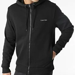 Sortie 🔔 Sweat Zippé Capuche Interlock Micro Logo 8865 Noir de Calvin Klein 💯 -France Calvin Klein Soldes 2024 calvin klein 307600 K10K108865 BEH 20220308T152630 03