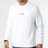 Offres ✔️ Sweat Crewneck Interlock Micro Logo 9431 Blanc de Calvin Klein 😉