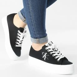 Sortie 🔔 Baskets Femme Vulcanized Flatform 0254 Black de Calvin Klein 🔔 -France Calvin Klein Soldes 2024 calvin klein 308301 YW0YW00254 00X 20220315T160110 03