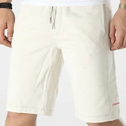 Top 10 🧨 Short Jogging Monogram Logo 0065 Beige de Calvin Klein 🔔