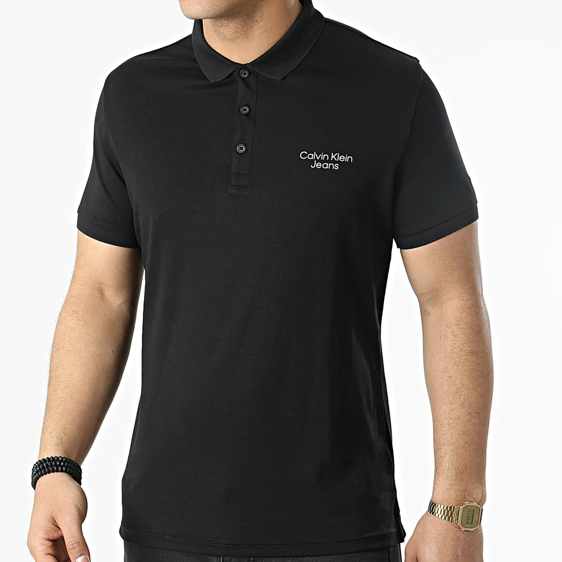 Meilleure affaire ⭐ Polo A Manches Courtes Stacked Logo 0088 Noir de Calvin Klein 😀 1 Meilleure affaire ⭐ Polo A Manches Courtes Stacked Logo 0088 Noir de Calvin Klein 😀