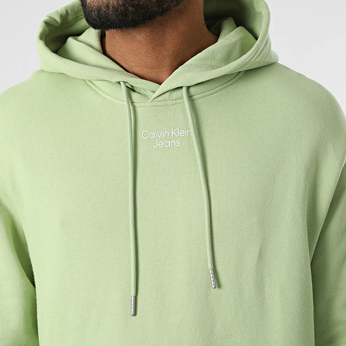 Meilleure affaire 😉 Sweat Capuche Stacked Logo 0604 Vert Clair de Calvin Klein ⌛ 2 Meilleure affaire 😉 Sweat Capuche Stacked Logo 0604 Vert Clair de Calvin Klein ⌛ – Image 2