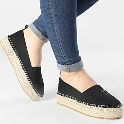Budget 😀 Espadrilles Femme Flatform 0579 Black de Calvin Klein 😍 -France Calvin Klein Soldes 2024 calvin klein 308837 YW0YW00579 BDS 20220315T162023 03