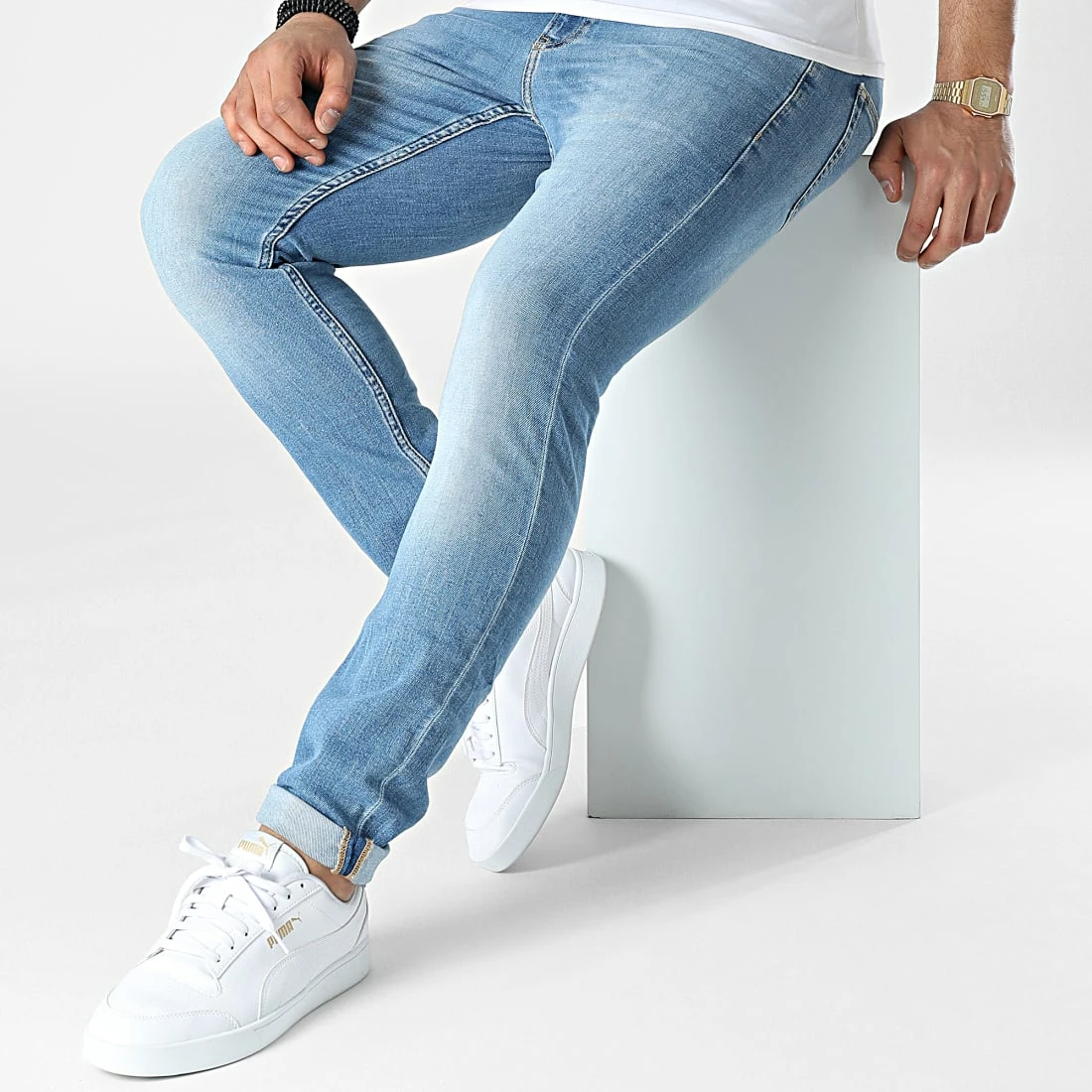 Offres 🎁 Jean Slim Taper 0466 Bleu Denim de Calvin Klein 🔔 3 Offres 🎁 Jean Slim Taper 0466 Bleu Denim de Calvin Klein 🔔 – Image 3