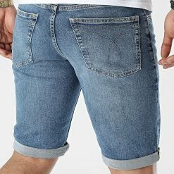 Tout neuf 🧨 Short Jean Slim 0520 Bleu Denim de Calvin Klein 👏 -France Calvin Klein Soldes 2024 calvin klein 308867 J30J320520 1A4 20220311T152159 04