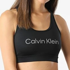 Coupon 😉 Brassière Femme Medium Support GWS2K138 Noir de Calvin Klein 🧨