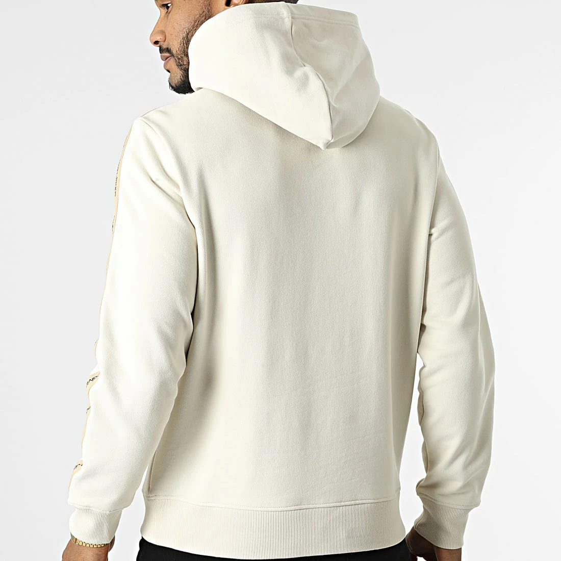 Grosses soldes 🎉 Sweat Capuche A Bandes Contrast Tape 0737 Beige de Calvin Klein ❤️ 4 Grosses soldes 🎉 Sweat Capuche A Bandes Contrast Tape 0737 Beige de Calvin Klein ❤️ – Image 4