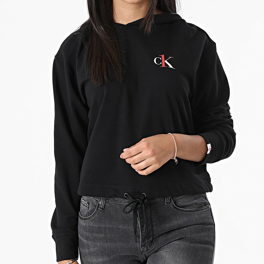 Tout neuf 🔔 Sweat Capuche Femme QS6427E Noir de Calvin Klein 😉 1 Tout neuf 🔔 Sweat Capuche Femme QS6427E Noir de Calvin Klein 😉