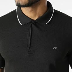 Meilleure affaire ⭐ Polo Manches Courtes Stretch Pique 8728 Noir de Calvin Klein 👏 -France Calvin Klein Soldes 2024 calvin klein 311009 K10K108728 BEH 20220407T154816 02