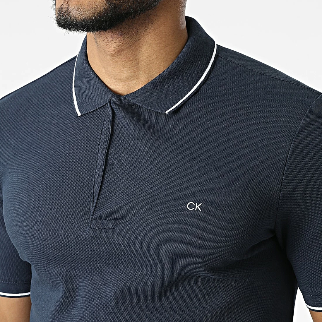 Promo ✨ Polo Manches Courtes Stretch Pique 8728 Bleu Marine de Calvin Klein ❤️ 2 Promo ✨ Polo Manches Courtes Stretch Pique 8728 Bleu Marine de Calvin Klein ❤️ – Image 2
