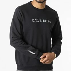 Sortie 😍 Sweat Crewneck GMF1W305 Noir de Calvin Klein 🥰 -France Calvin Klein Soldes 2024 calvin klein 312310 GMF1W305 001 20220407T151724 03