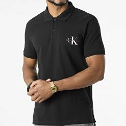 Promo 🎉 Polo A Manches Courtes J30J320089 Noir de Calvin Klein ✨ -France Calvin Klein Soldes 2024 calvin klein 313661 J30J320089 BEH 20220413T155848 03