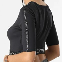 Grosses soldes 🛒 Tee 👚 Shirt Femme Crop A Bandes 2K168 Noir de Calvin Klein ⌛ -France Calvin Klein Soldes 2024 calvin klein 313766 GWS2K168 BAE 20220429T163025 04