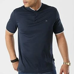 Tout neuf ❤️ Polo Manches Courtes Smooth Cotton 8997 Bleu Marine de Calvin Klein 🌟 -France Calvin Klein Soldes 2024 calvin klein 314052 K10K108997 DW4 20220420T135816 03