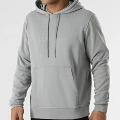Remise ✔️ Sweat Capuche GMS2W304 Gris Réfléchissant de Calvin Klein 💯