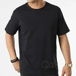 Promo 😉 Tee 👚 Shirt GMS2K111 Noir de Calvin Klein 👏 -France Calvin Klein Soldes 2024 calvin klein 314144 GMS2K111 BAE 20220415T151112 03