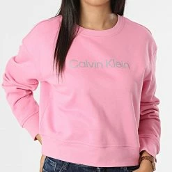 Le moins cher 😉 Sweat Crewneck Femme 2W312 Rose de Calvin Klein ✔️