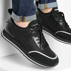 Meilleure affaire 🎉 Baskets Low Top Lace Up Neo Mix 0473 CK Black de Calvin Klein ⭐