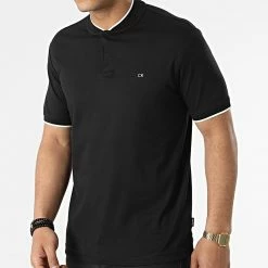 De gros ✨ Polo Manches Courtes Smooth Cotton 8997 Noir de Calvin Klein 🔥