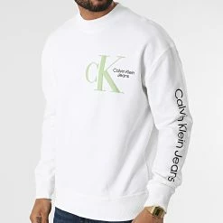 Top 10 👏 Sweat Crewneck 0040 Beige Clair de Calvin Klein 🎉